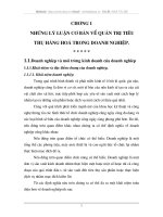 Lí luận cơ bản về quản trị tiêu thụ hàng hóa trong doanh nghiệp