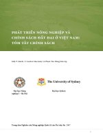 Phát triển nông nghiệp và  chính sách đất đai Việt Nam