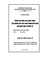 405 Nâng cao năng lực cạnh tranh của ngành giấy Việt Nam trong điều kiện hội nhập kinh tế quốc tế 