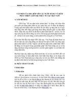 VAI TRÒ CỦA ODA ĐỐI VỚI CÁC NƯỚC ĐANG VÀ KÉM PHÁT TRIỂN .LIÊN HỆ THỰC TẾ TẠI VIỆT NAM