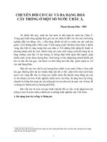 CHUYỂN ĐỔI CƠ CẤU VÀ ĐA DẠNG HOÁ CÂY TRỒNG Ở MỘT SỐ NƯỚC CHÂU Á