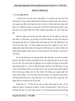 Một số giải pháp phát triển hoạt động du lịch tại huyện Ba Vì –TP Hà Nội