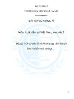 Một số vấn đề về bồi thường thiệt hại do làm ô nhiễm môi trường