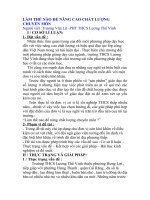 LÀM THẾ NÀO ĐỂ NÂNG CAO CHẤT LƯỢNG CHUYÊN MÔN