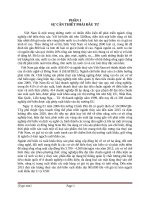 SỰ CẦN THIẾT PHẢI ĐẦU TƯ