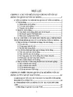 Bàn về vốn lưu động