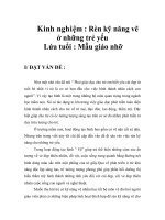 Rèn kỹ năng vẽ  ở những trẻ yếu