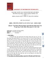 Ứng Dụng Phương Pháp Luận-Phương Pháp Sáng Tạo Trong Lập Trình Phần Mềm Quản Lí Thư Viện