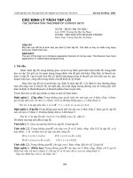 CÁC ĐỊNH LÝ TÁCH TẬP LỒI