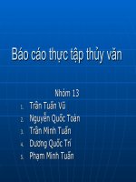 Báo cáo thực tập thủy văn