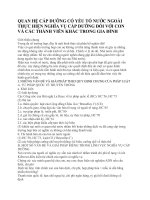 QUAN HỆ CẤP DƯỠNG CÓ YẾU TỐ NƯỚC NGOÀI THỰC HIỆN NGHĨA VỤ CẤP DƯỠNG ĐỐI VỚI CON VÀ CÁC THÀNH VIÊN KHÁC TRONG GIA ĐÌNH