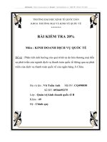 Phân tích ảnh hưởng của quá trình tự do hóa thương mại đến sự phát triển của ngành dịch vụ thanh toán quốc tế thông qua sự phát triển của dịch vụ thanh toán quốc tế của ngân hàng Á Châu