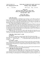 KẾT QUẢ THỰC HIỆN CÁC MỤC TIÊU  PHỔ CẬP GIÁO DỤC TRUNG HỌC CƠ SỞ