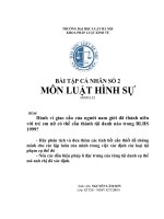 Hành vi giao cấu của người nam giới đã thành niên với trẻ em nữ có thể cấu thành tội danh nào trong BLHS 1999