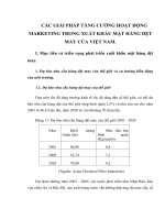 584 ứng dụng Marketing mix vào hoạt động phát triển thị trường Tiêu thụ sản phẩm bia HALIDA của Nhà máy bia Đông Nam á