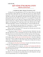 KỸ NĂNG ỨNG DỤNG CNTT   TRONG GIẢNG DẠY