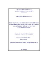 HIỆN TRẠNG SẢN XUẤT HOA LAN VÀ NGHIÊN CỨU  MỘT SỐBIỆN PHÁP NHẰM NÂNG CAO CHẤT LƯỢNG  LAN HỒĐIỆP ỞTHỜI KỲVƯỜN ƯƠM  TẠI TỈNH KHÁNH HÒA