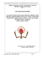 Vận dụng những bài toán không mẫu mực “non standard problems” trong rèn luyện tư duy toán học