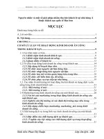 Nguyên nhân và một số giải pháp nhằm thu hút khách lẻ tại nhà hàng Á thuộc khách sạn quốc tế Bảo Sơn