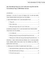 Quy trình đánh giá trọng yếu và rủi ro kiểm toán trong kiểm toán Báo  cáo tài chính tại Công ty TNHH Deloitte Việt Nam