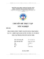 HOẠT ĐỘNG PHÁT TRIỂN NGUỒN HÀNG NHẬP KHẨU VẬT TƯ , THIẾT BỊ NGÀNH NƯỚC Ở CÔNG TY CỔ PHẦN XNK TẠP PHẨM (TOCONTAP HÀ NỘI)