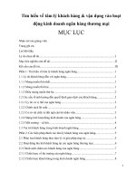 Tìm hiểu về tâm lý khách hàng & vận dụng vào hoạt động kinh doanh ngân hàng thương mại