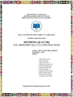 MÔ PHỎNG QUẢN TRỊ XÁC ĐỊNH HIỆU QUẢ CỦA PHƯƠNG PHÁP