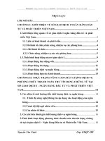 Nâng cao chất lượng dịch vụ phương thức thanh toán thư tín dụng chứng từ(L/C) đối với hàng nhập khẩu tại sở giao dịch I –BIDV
