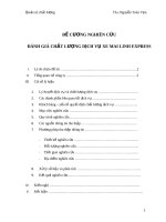 Đánh giá chất lượng dịch vụ xe Mai Linh express