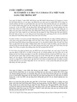 Cuộc chiến Catfish xuất khẩu cá tra cá basa sang thị trường Mĩ