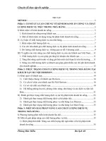 MỘT SỐ GIẢI PHÁP NÂNG CAO CHẤT LƯỢNG DỊCH VỤ TRONG NHÀ HÀNG TẠI KHÁCH SẠN HÀ NỘI HORISON