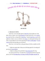 Chuyên đề về tiền tệ và  chính sách tiền tệ