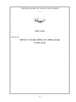 TIẾP XÚC VĂN HOÁ ĐÔNG TÂY THỜI CẬN ĐẠI  Ở VIỆT NAM