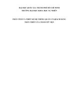 PHÂN TÍCH VÀ THIẾT KẾ HỆ THỐNG QUẢN LÝ KHÁCH HÀNG THÂN THIẾT CỦA THẨM MỸ VIỆN