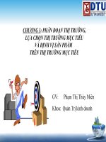 Phân đoạn thị trường và lựa chọn thị trường mục tiêu