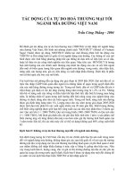 TÁC ĐỘNG CỦA TỰ DO HOÁ THƯƠNG MẠI TỚI  NGÀNH MÍA ĐƯỜNG VIỆT NAM