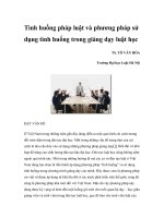 tình huống pháp luật và phương pháp sử dụng tình huống trong giảng dạy luật học