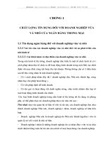 Chất lượng tín dụng đối với doanh nghiệp vừa và nhỏ của Ngân hàng thương mại