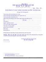 ĐƠN ĐĂNG KÝ HOẠT ĐỘNG NHƯỢNG QUYỀN THƯƠNG MẠI (mẫu 2)