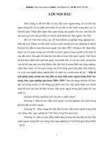 Một số giải pháp tăng cường thu hút đầu tư trực tiếp nước ngoài trong lĩnh vực nông, lâm ,ngư nghiệp giai đoạn 2006 -2010