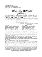 Quan điểm về giáo dục và sự phát triển nhân cách