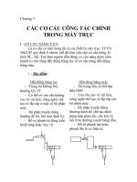 CÁC CƠ CẤU CÔNG TÁC CHÍNH TRONG MÁY TRỤC