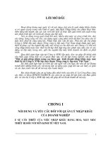 Giải pháp nâng cao hiệu quả kinh doanh NK máy móc thiết bị tại công ty XNK lắp máy thuộc tổng công ty lắp máy VN