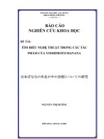 TÌM HIỂU NGHỆ THUẬT TRONG CÁC TÁC  PHẨM CỦA YOSHIMOTO BANANA