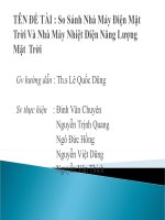 So sánh nhà máy điện mặt trời và nhà máy nhiệt điện năng lượng mặt trời
