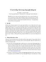 Về xử lý tiếng Việt trong công nghệ thông tin