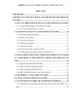 Giải pháp nâng cao hiệu quả kinh doanh bảo hiểm xe cơ giới tại Công ty Bảo hiểm Bảo Việt