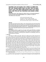 nghiên cứu sử dụng các công cụ miễn phí để lập trang web phục vụ học tập và sinh hoạt của lớp sinh viên