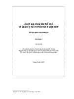 đánh giá năng lực thể chế về quản lý rủi ro thiên tai ở Việt Nam