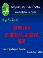 ảnh hưởng của kim lại năng đến sức khỏe con người